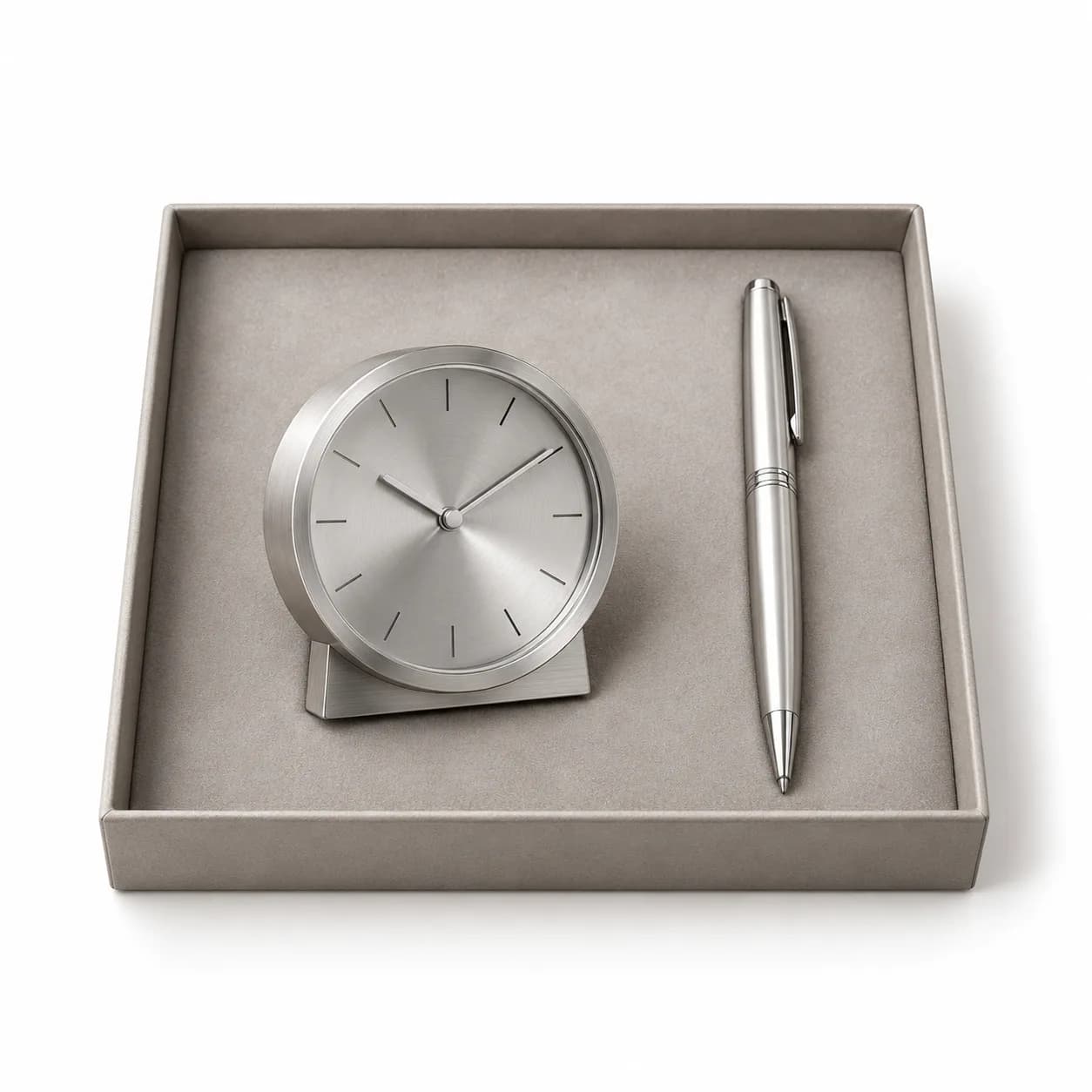 Kit horloge de bureau et stylo – image 1