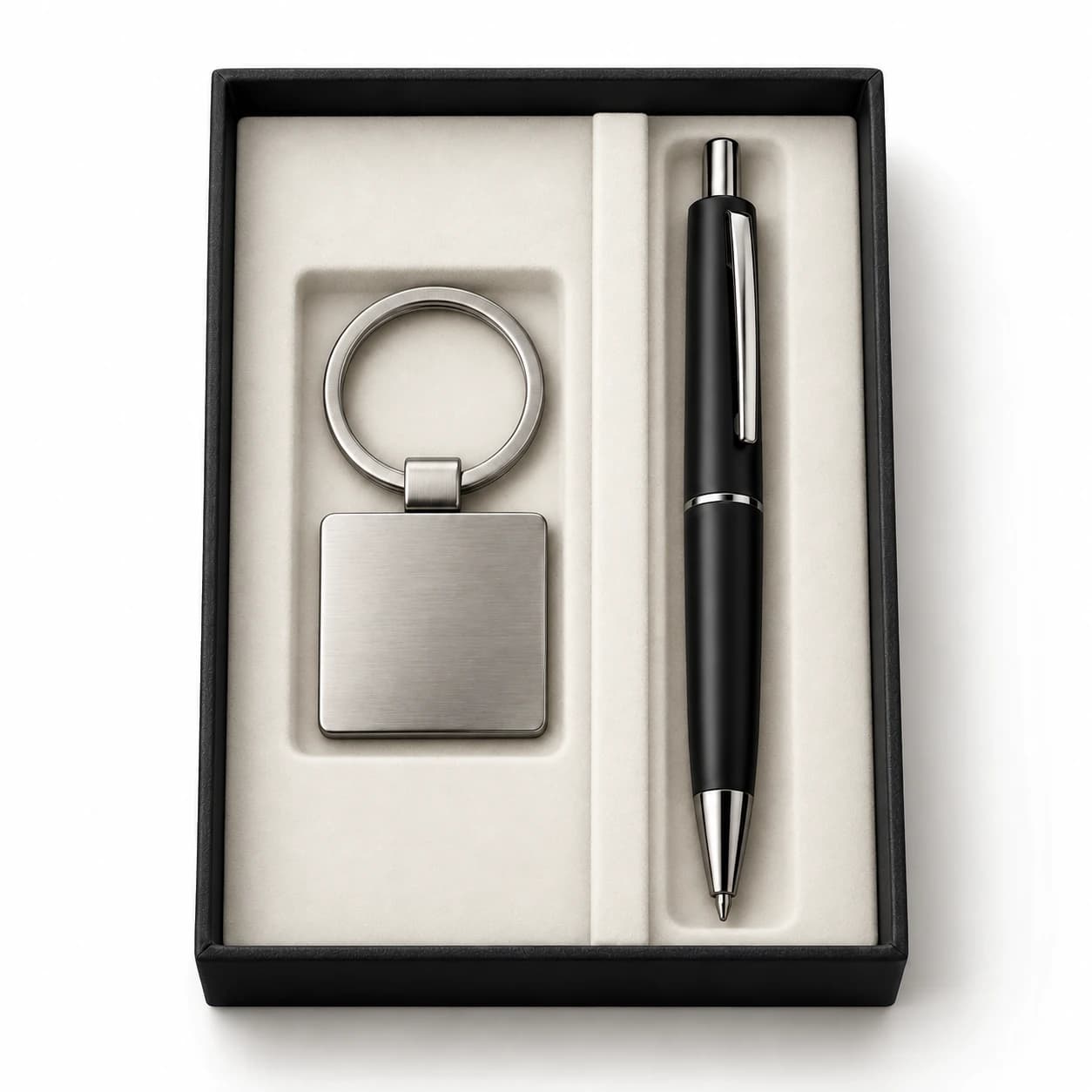 Duo porte-clés carré et stylo