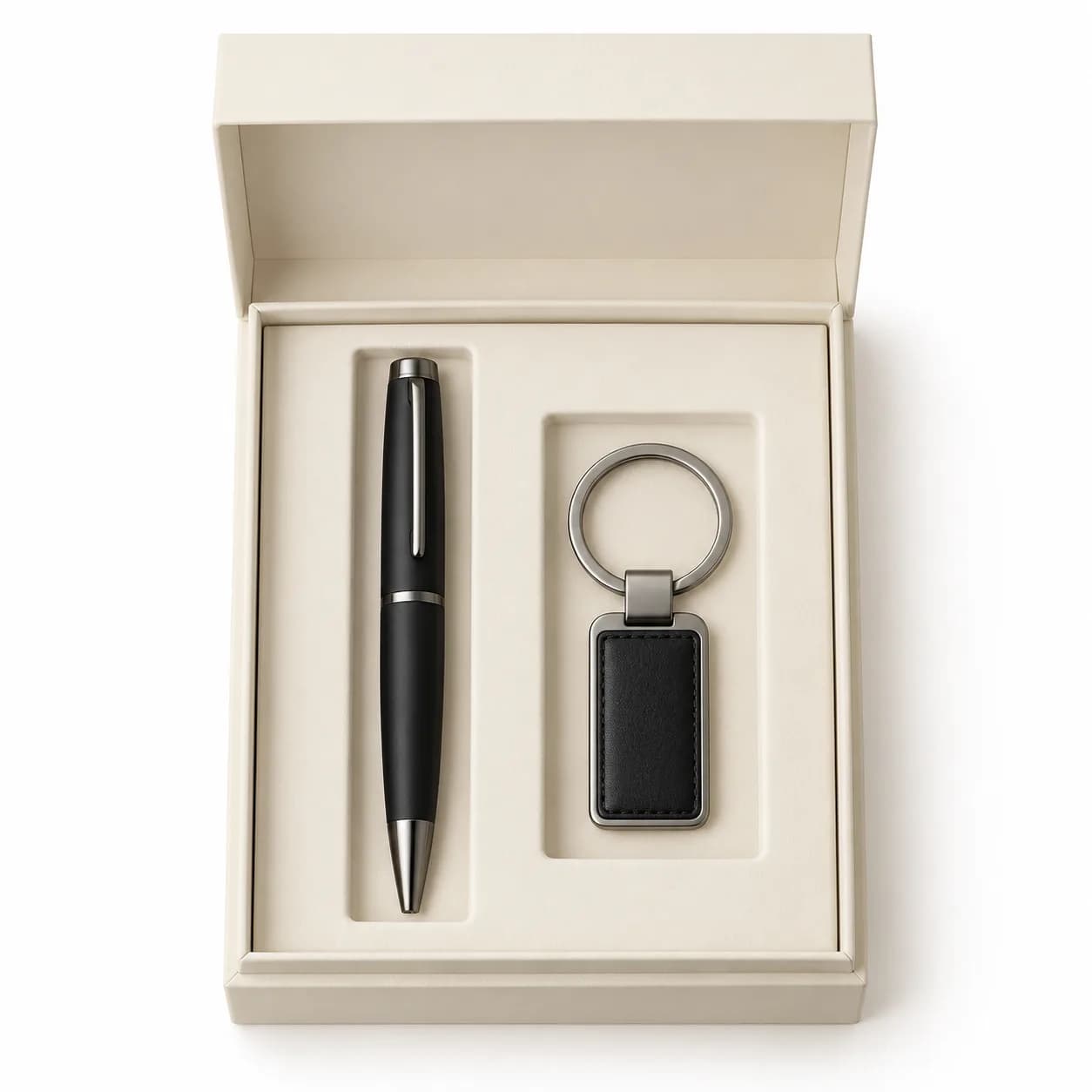 Duo stylo noir et porte-clés – image 1