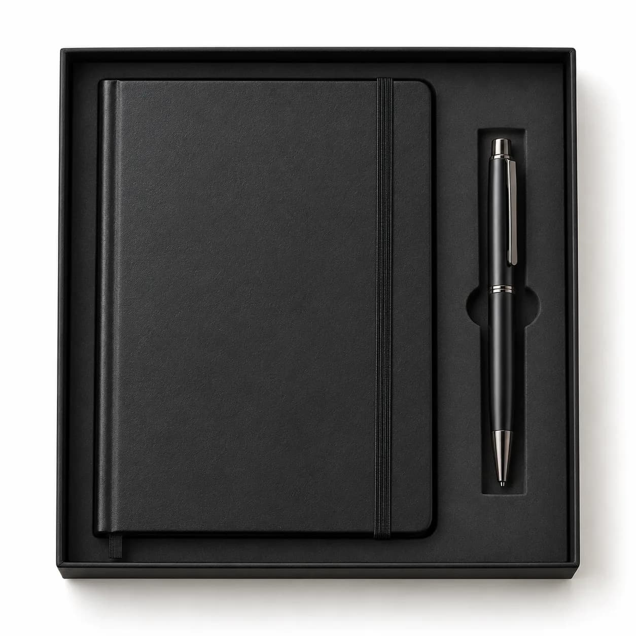 Duo carnet et stylo noirs – image 1