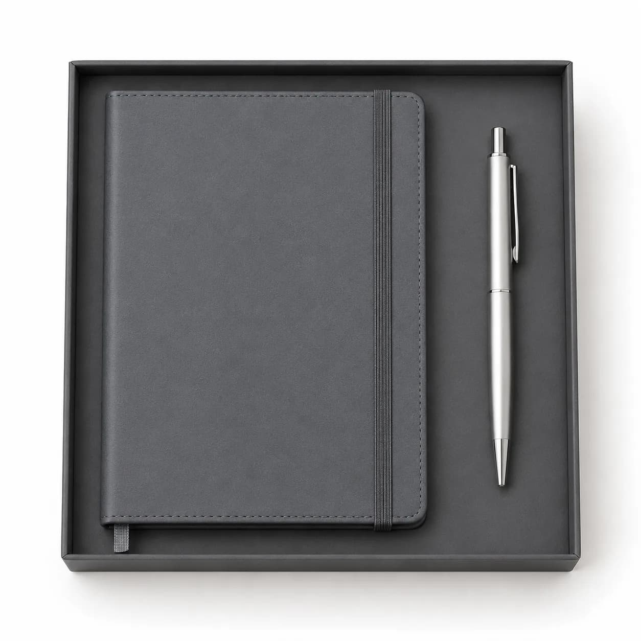 Kit carnet et stylo gris – image 1
