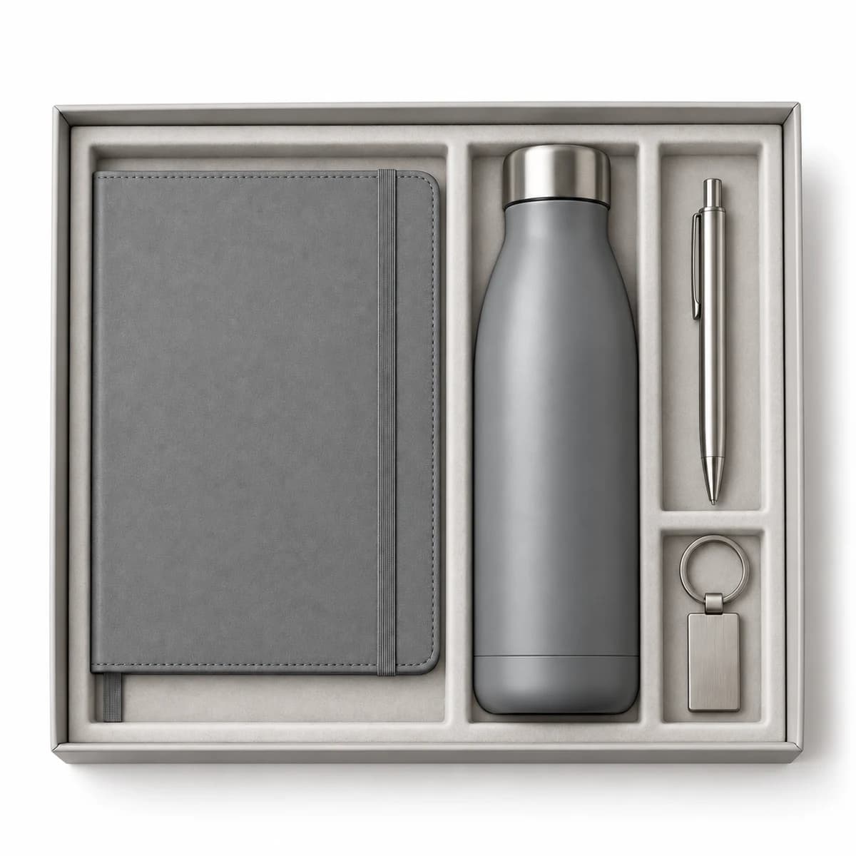 Kit de bienvenue gris quatre pièces