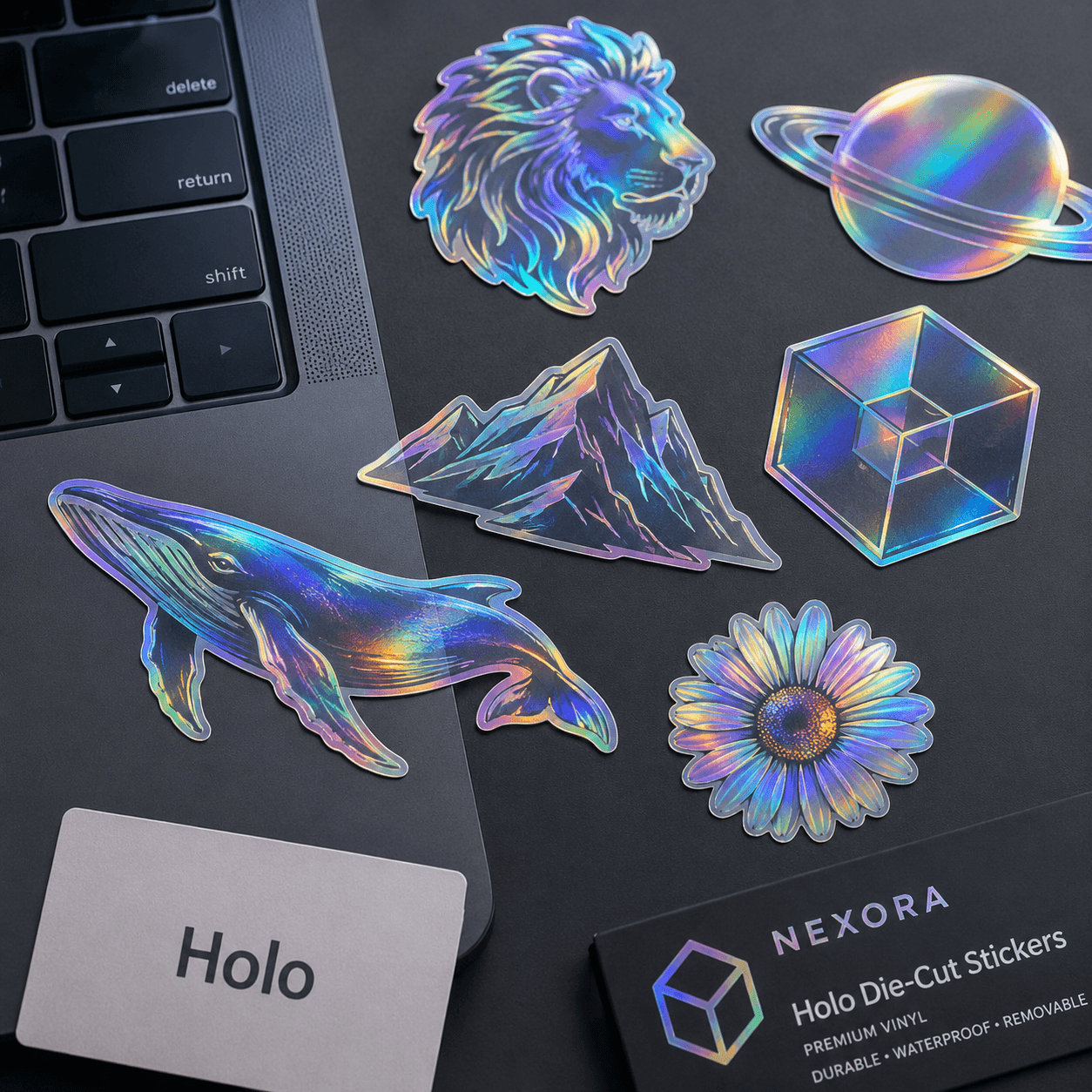 Autocollants découpés holographiques Holo