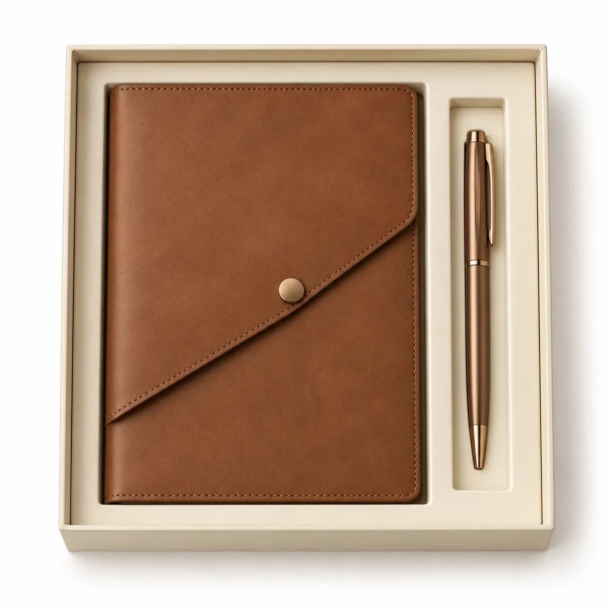Kit agenda marron et stylo