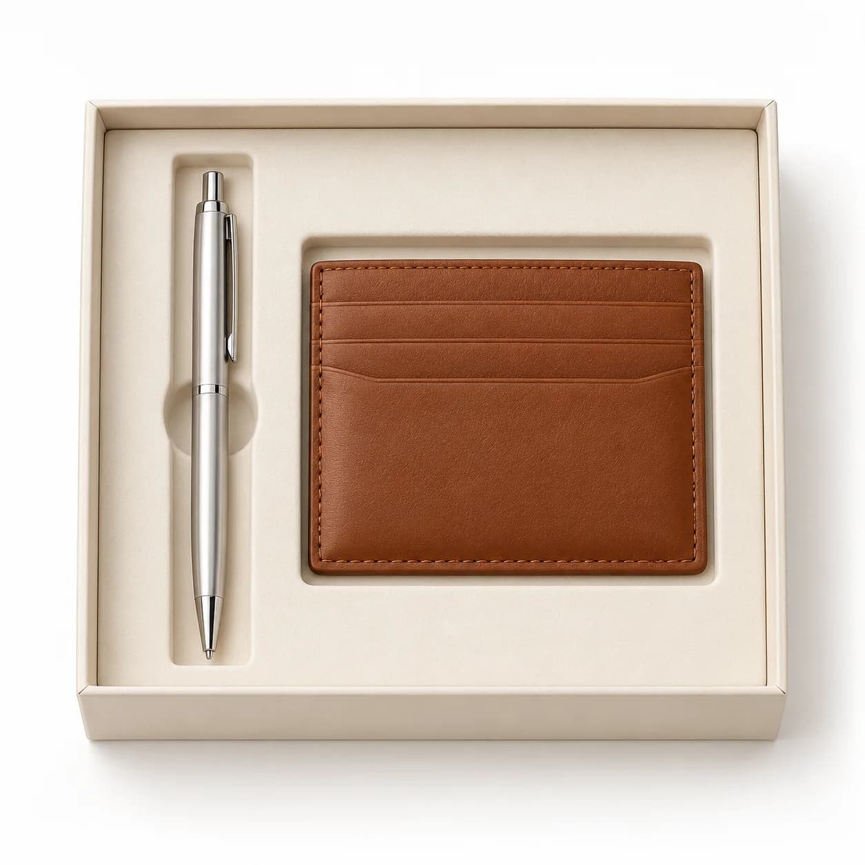 Kit stylo et porte-cartes cuir