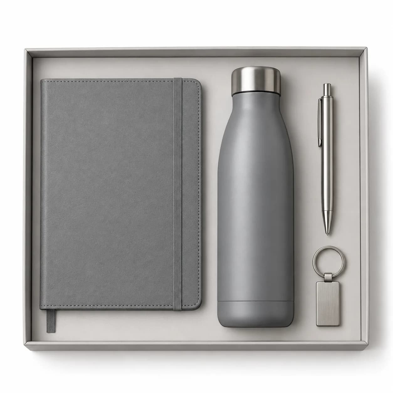 Kit de bienvenue gris quatre pièces