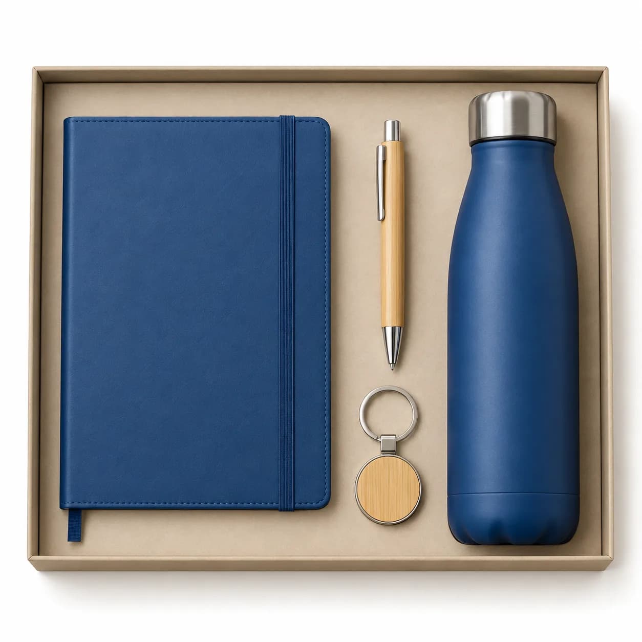 Kit bleu aux détails bois