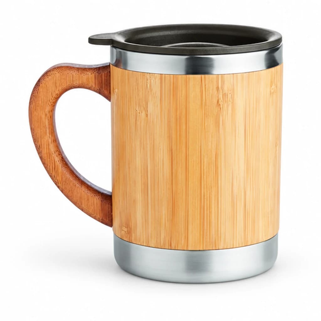 Mug en bambou avec anse : image 1