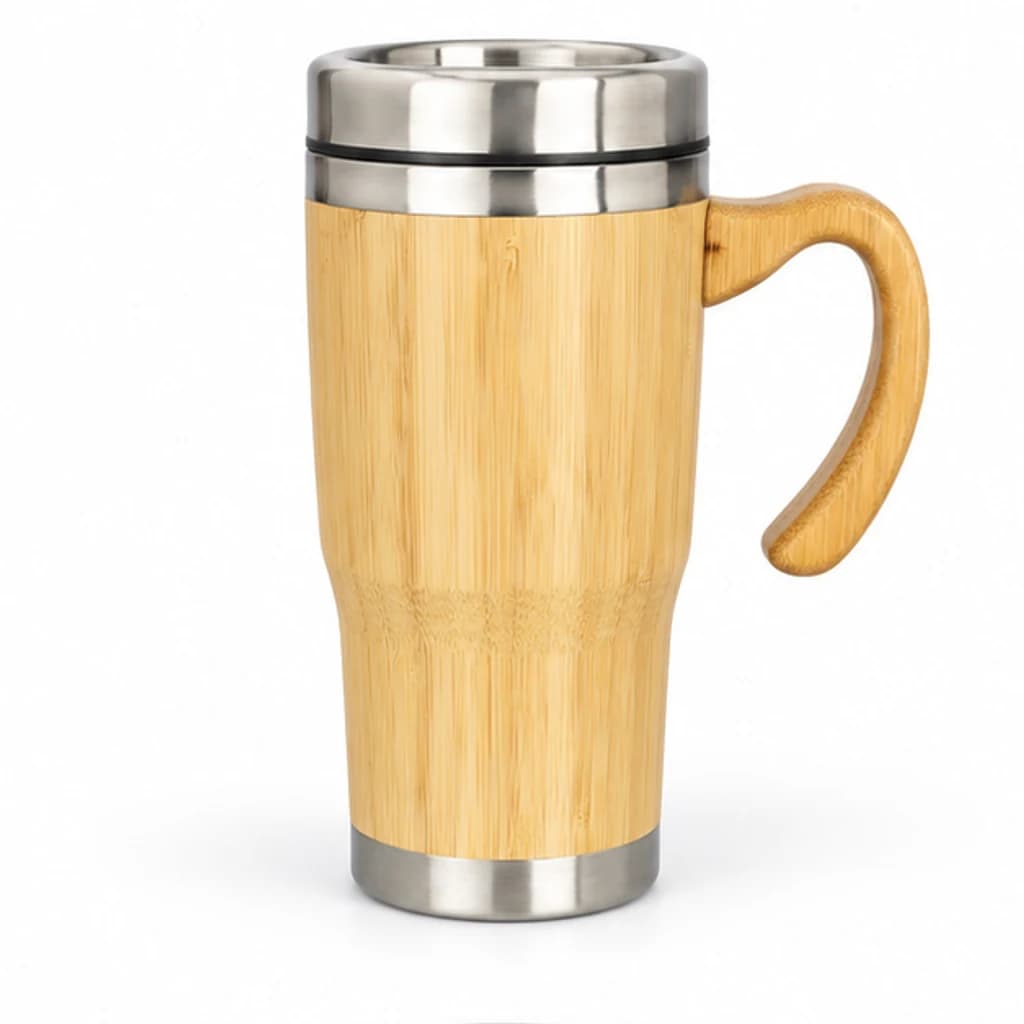 Mug Eco en bambou avec anse : image 1